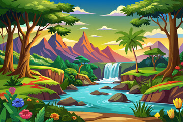 vector of Nature paints for us every day. Very beautiful picture.