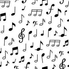 seamless pattern with music notes