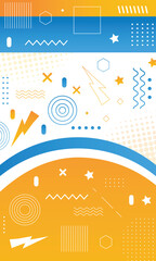 Fototapeta premium Colorful abstract geometric shapes pattern background