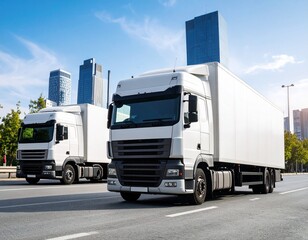 Fototapeta premium truck logistics mock up