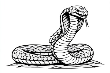 Fototapeta premium Graphic cobra illustration