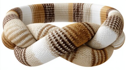 Plaid Fabric Interlocked Knot