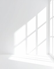 White room with sunlit shadows