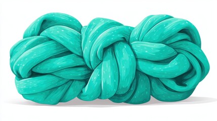 Illustration of a Turquoise Knotted Rope