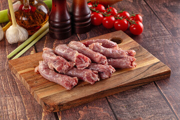 Raw chicken neck for cooking