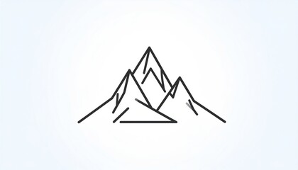 Simple mountain silhouette graphic