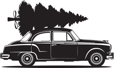 Christmas Truck Vector Art, Car Icon Vector