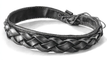 Braided Leather Belt Still Life