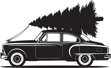 Christmas Truck Vector Art, Car Icon Vector