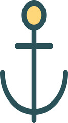 Ship anchor icon symbolizing strength, stability, and maritime heritage. Perfect for nautical designs, sailing logos, sea transport graphics, port services, and marine-themed branding visuals
