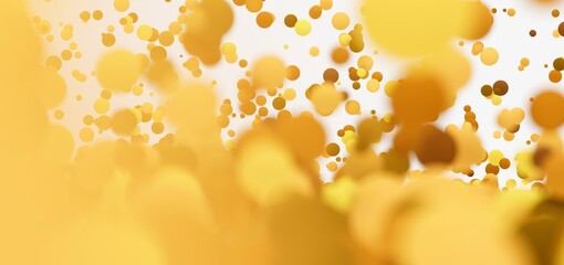 Shimmering golden circles on white.  Perfect for luxury, festive, or celebratory designs.