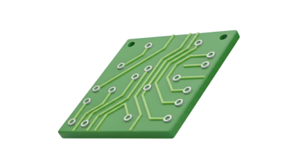 Green Circuit Board Tech Hardware Electrical Engineering System Innovation Computer Microchip Motherboard Design Digital Data Communication Connection Modern Illustration