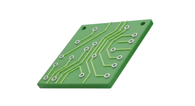 Green Circuit Board Tech Hardware Electrical Engineering System Innovation Computer Microchip Motherboard Design Digital Data Communication Connection Modern Illustration