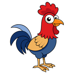 rooster isolated on white background