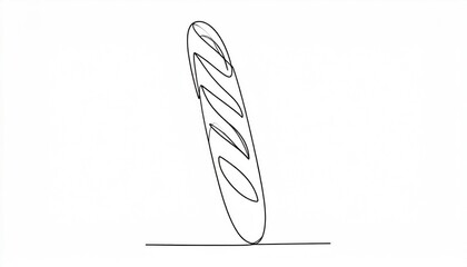Simple line art baguette