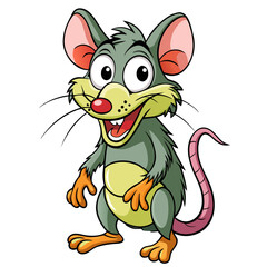 cartoon mouse with a cheese