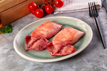 Delicous roasted calamari with protein