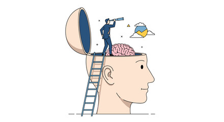 Exploring new ideas and perspectives through mental exploration and visionary thinking
