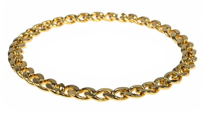 Obraz premium Gold chain necklace, isolated