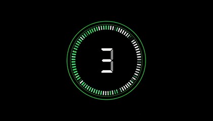 Circular timer, 3 seconds