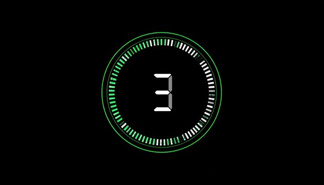 Circular timer, 3 seconds
