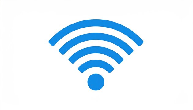 Blue wifi signal icon