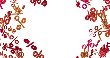 percent shopping digital in 3d. background transparent PNG