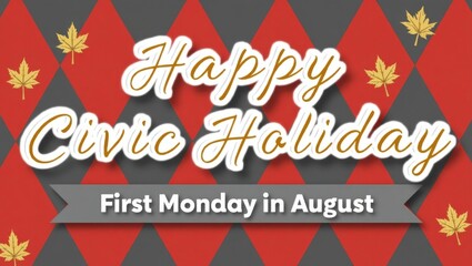 Wishing Everyone a Happy Civic Holiday The First Monday in August