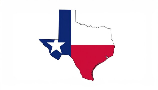 Texas state flag map - Powered by Adobe