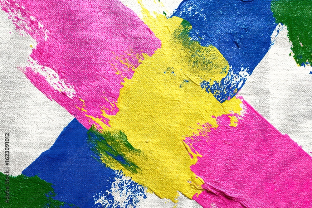 Aufkleber bright colors blend on canvas creating an abstract art piece showcasing vivid brush strokes and dyna
