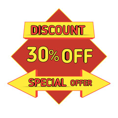 30% Off Discount Special Offer Banner