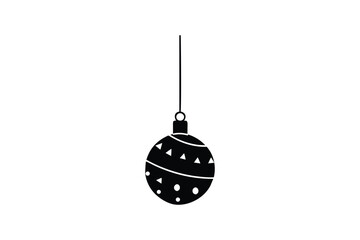 Christmas Baubles Silhouette Minimal Vector Design
