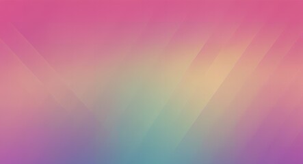 Obraz premium Soft diagonal gradient bands in pastel pink yellow green and purple hues abstract