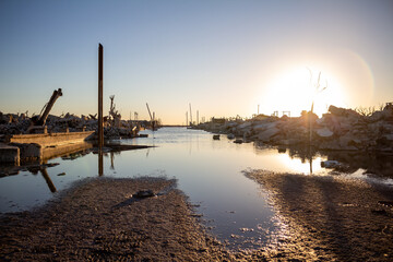 The ruined city of Epecuen. Saltwater flooding devastates homes.