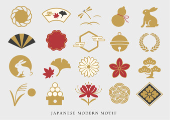 和モダンな秋のモチーフ2