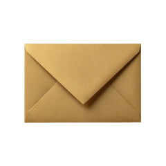 Closed gold-toned envelope, front view