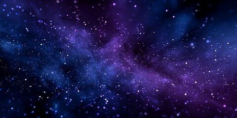 Fototapeta premium A vast and colorful nebula glows with countless stars in deep space