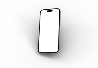 High-quality stock photo of a modern smartphone with a blank screen, perfect for app presentations or website mockups.