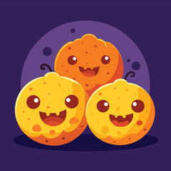 Cute Cartoon Pumpkins in Halloween Theme