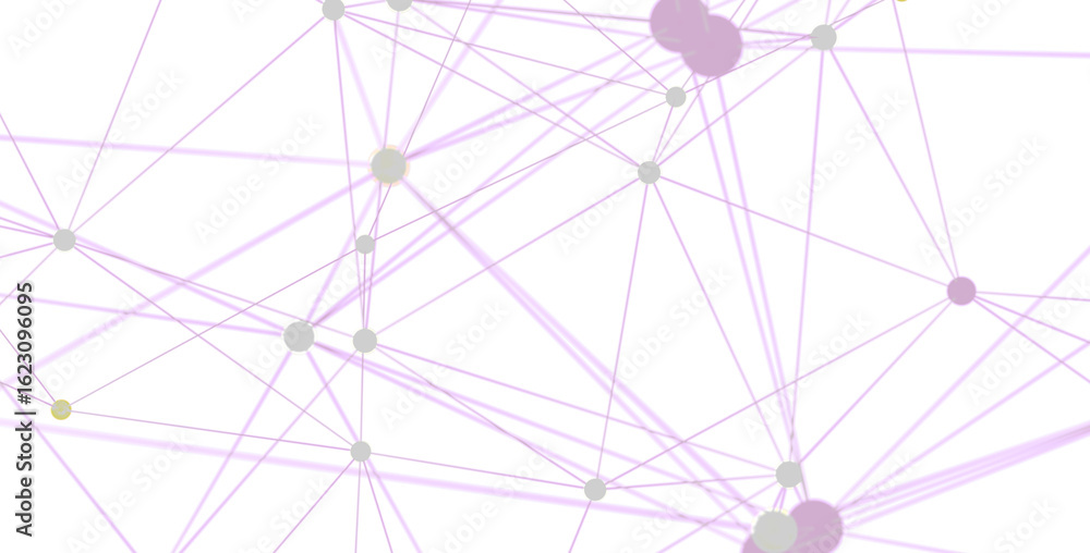 Aufkleber stock photo of abstract network connection. dots and lines illustrate a complex system.