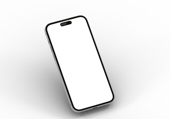 High-quality stock photo of a modern smartphone with a blank screen, perfect for app presentations or website designs.
