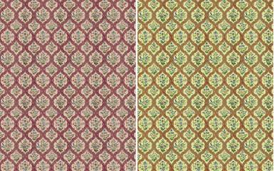 Textile Design Motif Flower