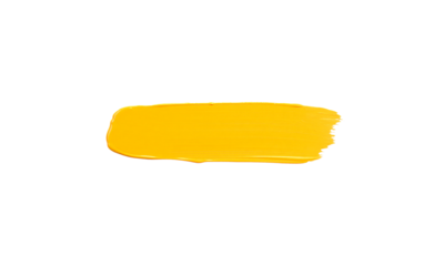 A bright yellow brush stroke on a black background texture