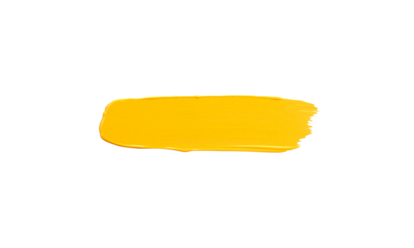 A bright yellow brush stroke on a black background texture - Powered by Adobe