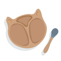 children dish .Vector illustration of kid tableware © taman hiburan