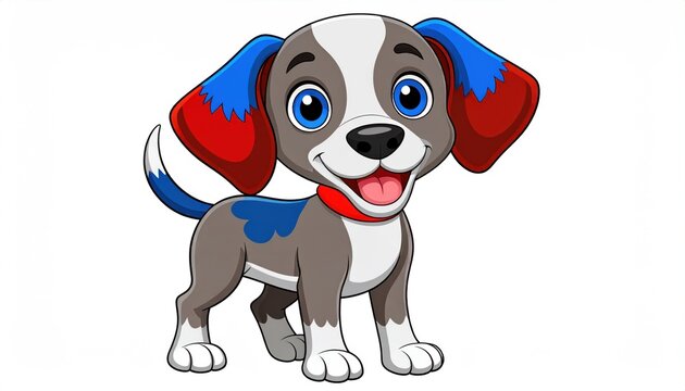 Cute cartoon dog - Powered by Adobe