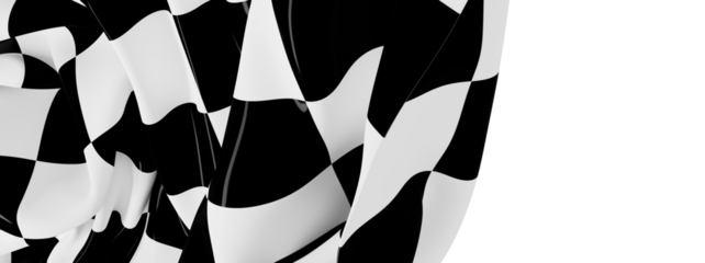 High-resolution image of a waving checkered flag. Perfect for sports, racing, or competition themes.