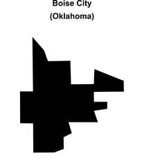 Fototapeta premium Boise City (Oklahoma) blank outline map