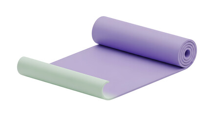 Yoga Mat Unrolled Exercise and Fitness Equipment Wellness Symbol Healthy Lifestyle Workout Training Gym Aerobics Pilates Sport Recreation Relaxation Meditation