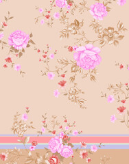Textile Design Motif Flower